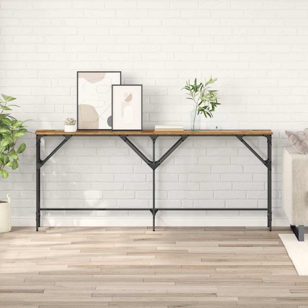 Wandtafel Oud Hout 180 x 30 x 75 cm Bewerkt hout