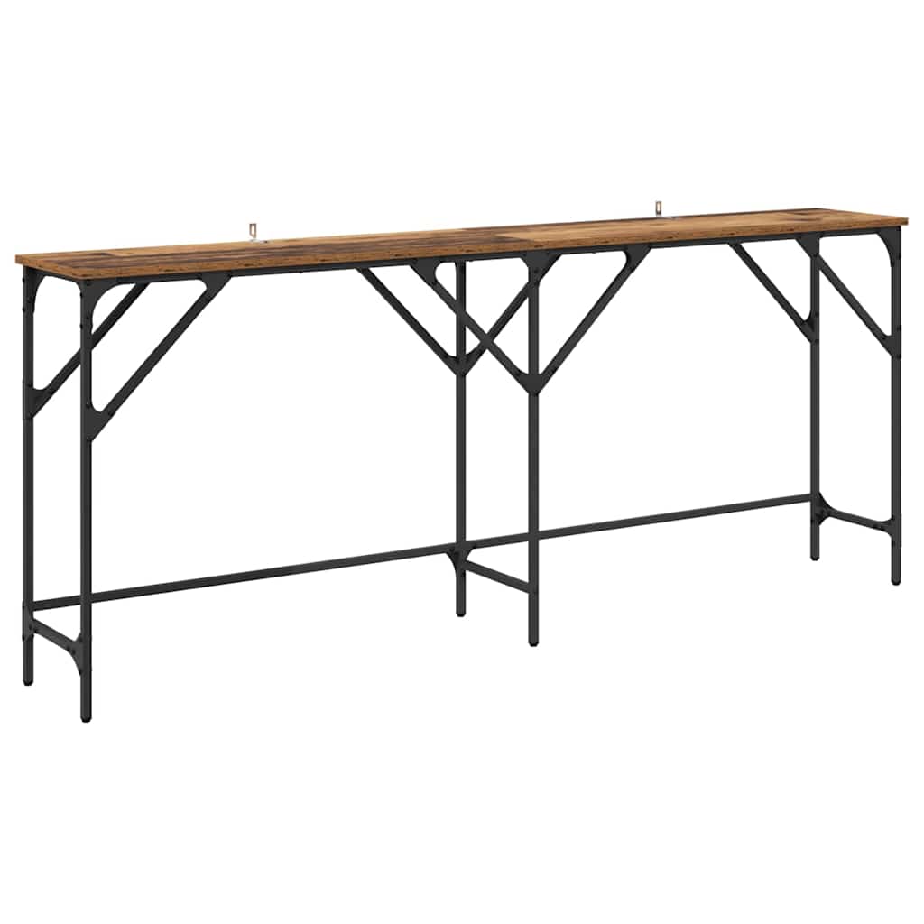 Wandtafel Oud Hout 180 x 30 x 75 cm Bewerkt hout