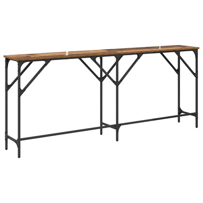 Wandtafel Oud Hout 180 x 30 x 75 cm Bewerkt hout