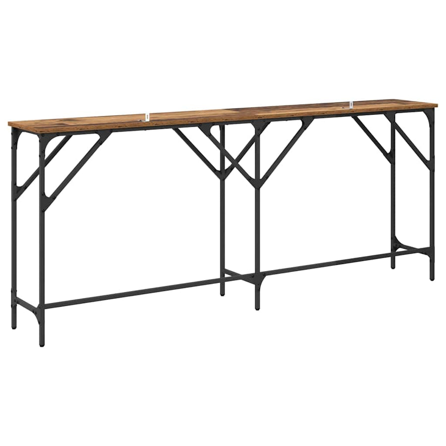 Wandtafel Oud Hout 180 x 30 x 75 cm Bewerkt hout