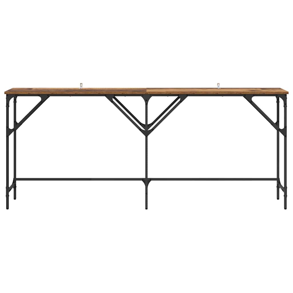 Wandtafel Oud Hout 180 x 30 x 75 cm Bewerkt hout