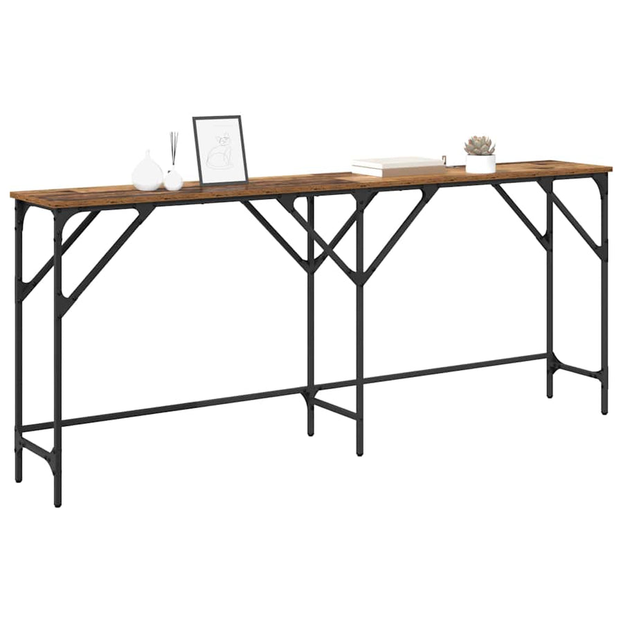 Wandtafel Oud Hout 180 x 30 x 75 cm Bewerkt hout