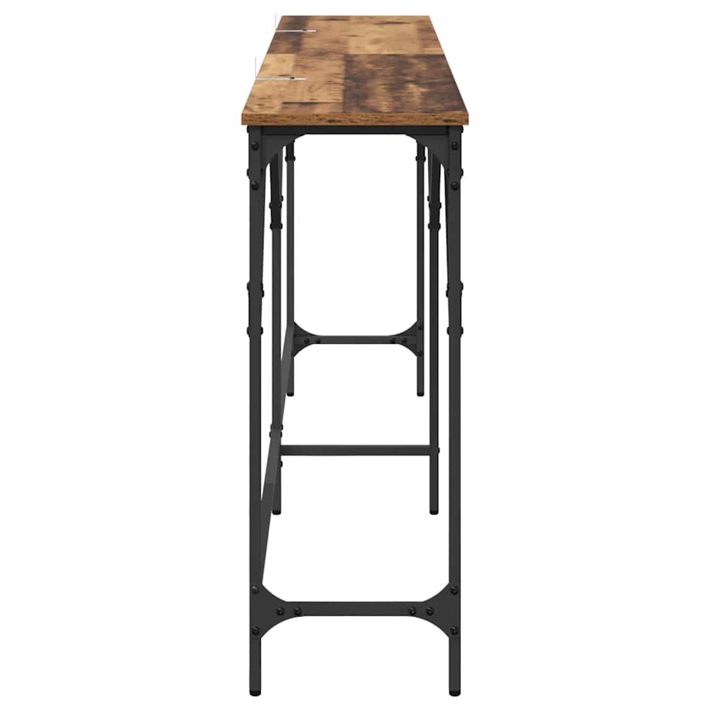 Wandtafel Oud Hout 180 x 30 x 75 cm Bewerkt hout