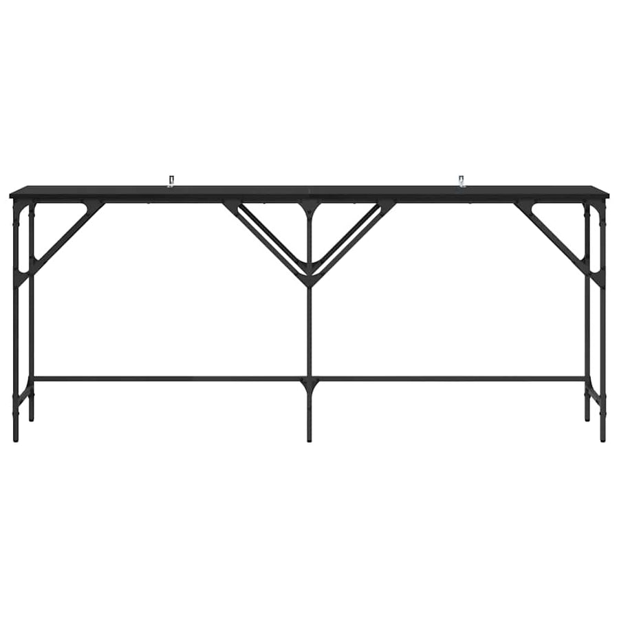 Wandtafel Zwart Eiken 180 x 30 x 75 cm Bewerkt hout