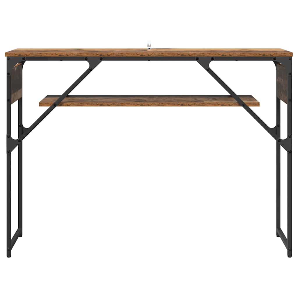 Consoletafel Oud Hout 105x30x75cm Bewerkt hout