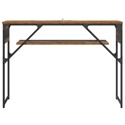 Consoletafel Oud Hout 105x30x75cm Bewerkt hout