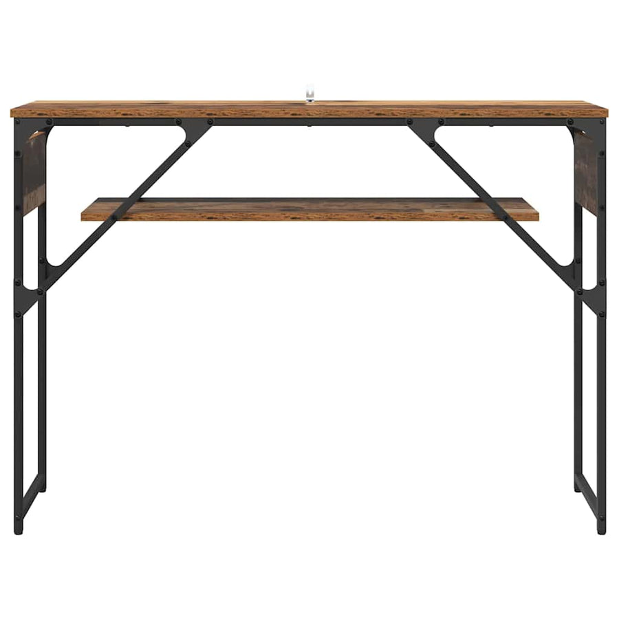 Consoletafel Oud Hout 105x30x75cm Bewerkt hout
