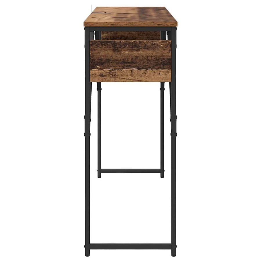 Consoletafel Oud Hout 105x30x75cm Bewerkt hout
