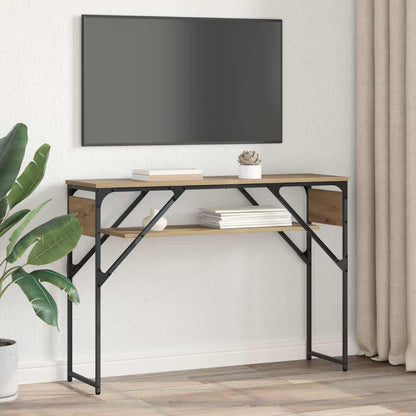 Consoletafel Artisan Eiken 105x30x75cm Bewerkt hout