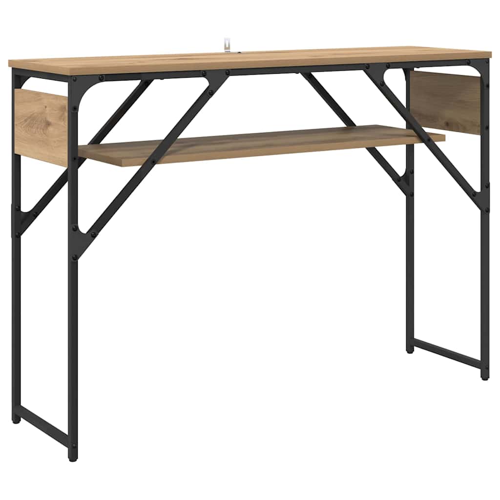 Consoletafel Artisan Eiken 105x30x75cm Bewerkt hout