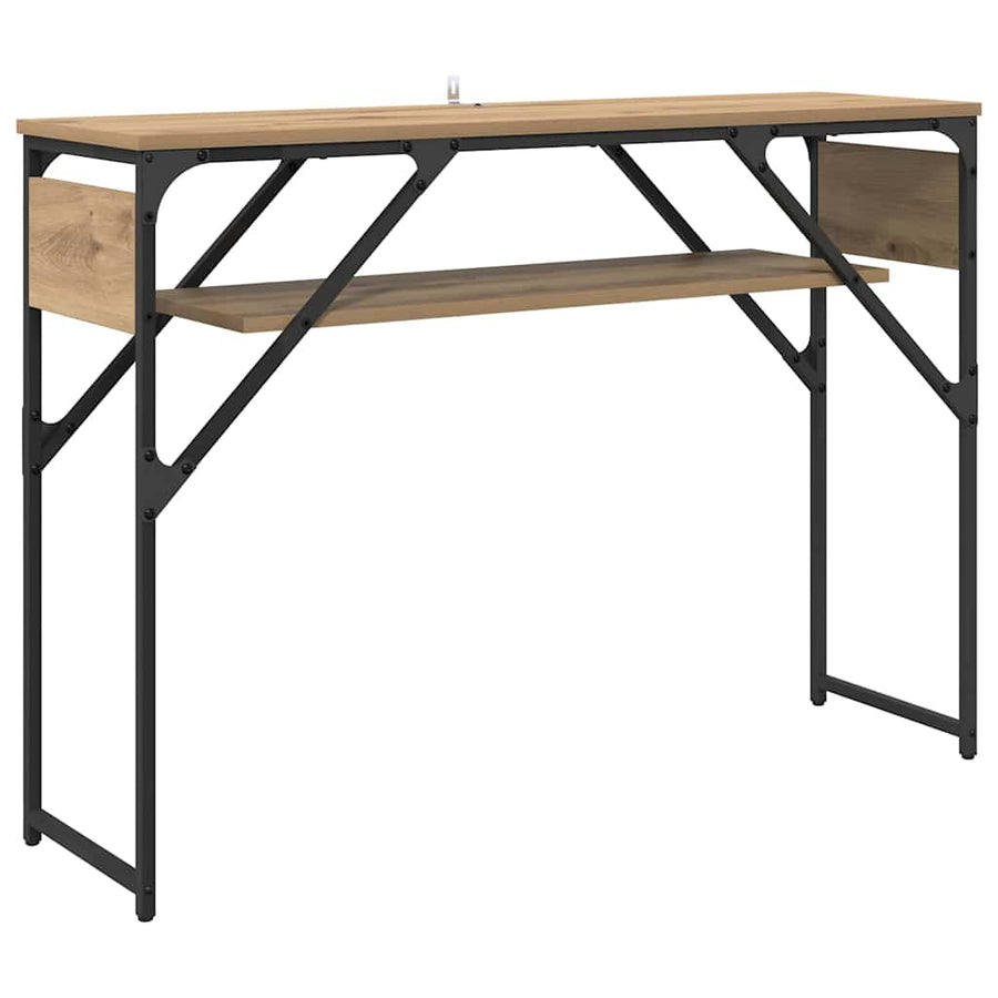 Consoletafel Artisan Eiken 105x30x75cm Bewerkt hout