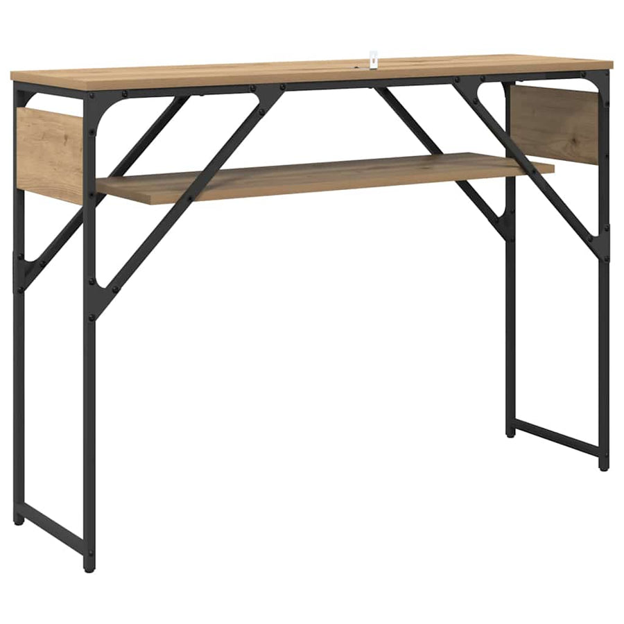 Consoletafel Artisan Eiken 105x30x75cm Bewerkt hout