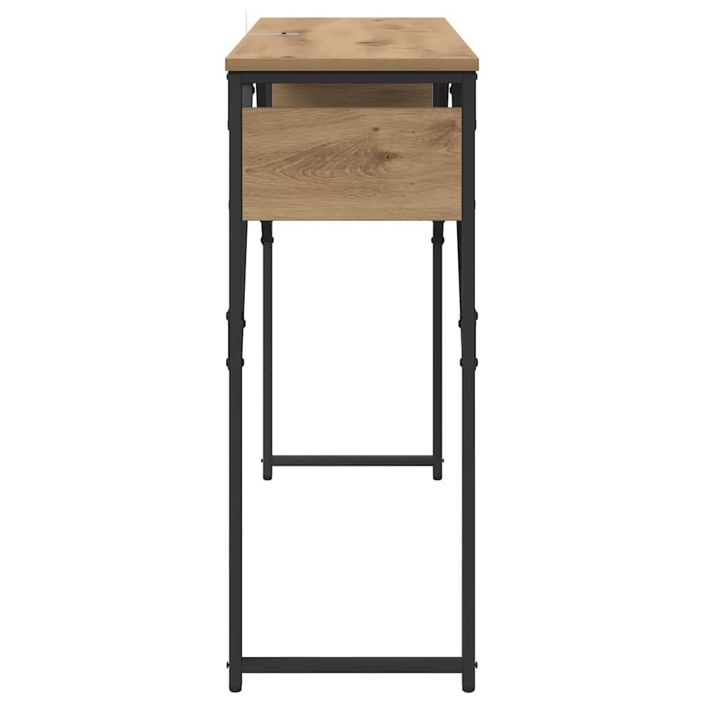 Consoletafel Artisan Eiken 105x30x75cm Bewerkt hout