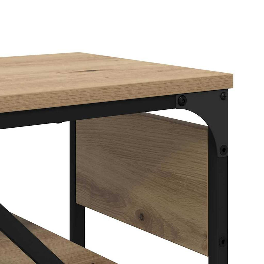 Consoletafel Artisan Eiken 75x30x75cm Bewerkt hout