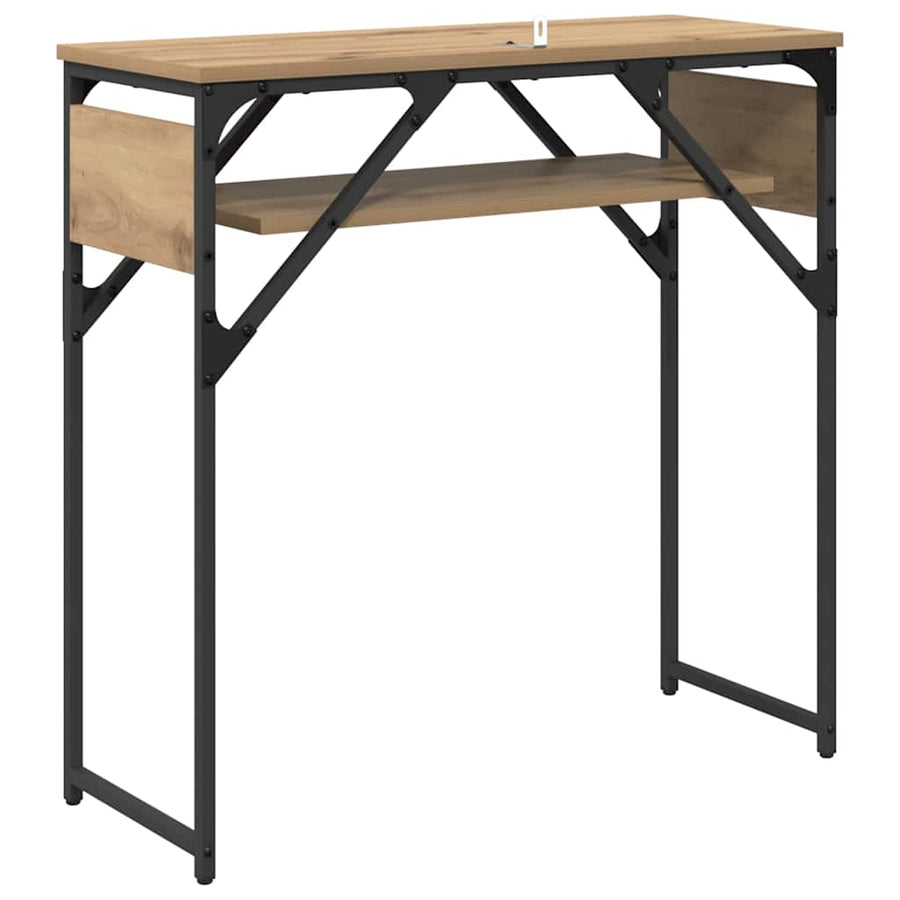 Consoletafel Artisan Eiken 75x30x75cm Bewerkt hout