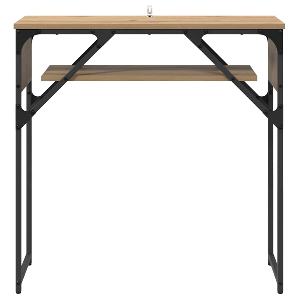 Consoletafel Artisan Eiken 75x30x75cm Bewerkt hout