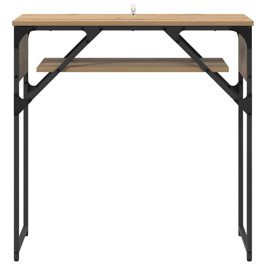 Consoletafel Artisan Eiken 75x30x75cm Bewerkt hout