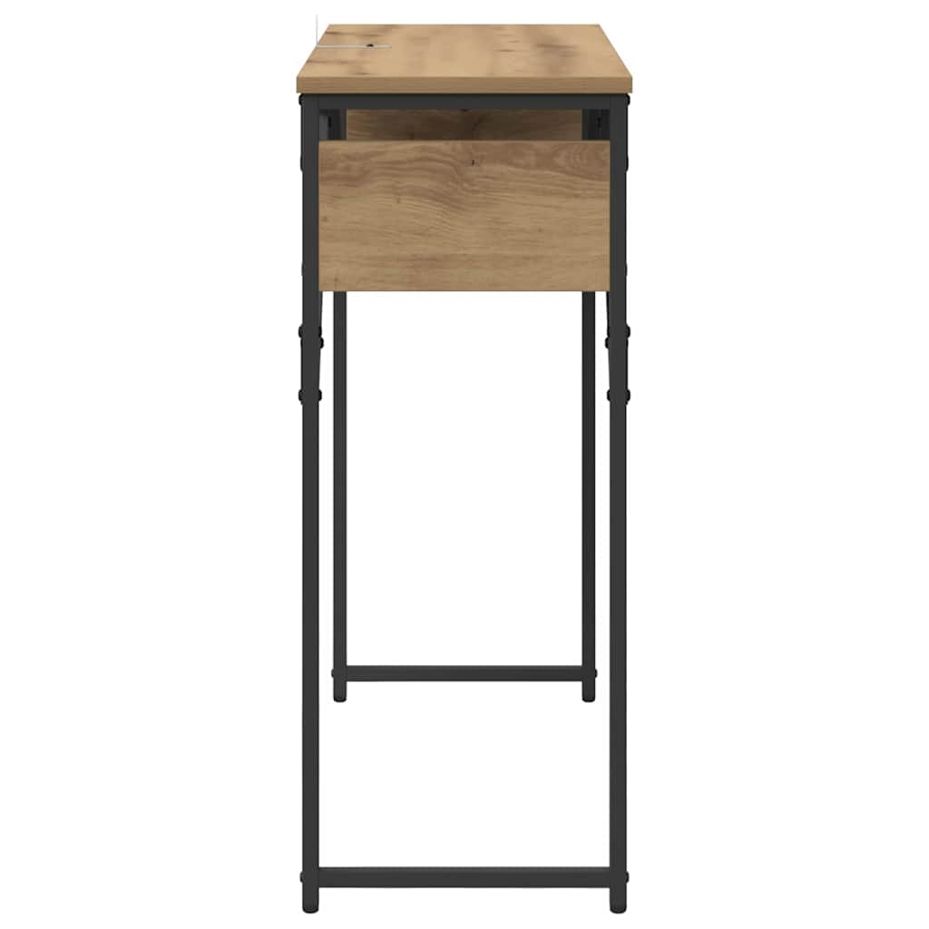 Consoletafel Artisan Eiken 75x30x75cm Bewerkt hout