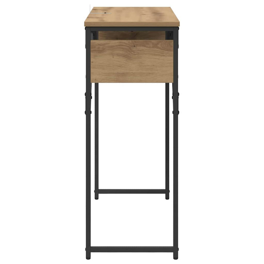 Consoletafel Artisan Eiken 75x30x75cm Bewerkt hout