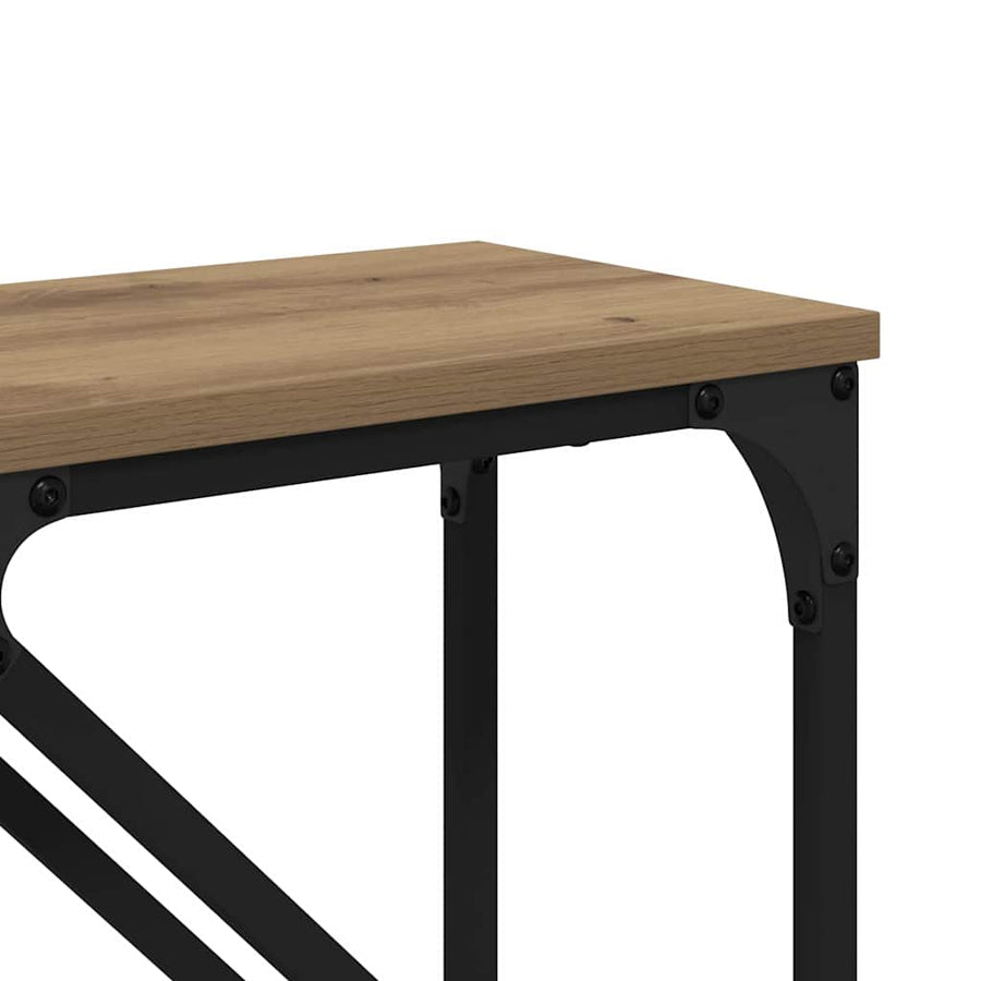 Wandtafel 2 pcs Artisan Eiken 100 x 28 x 75 cm Bewerkt hout