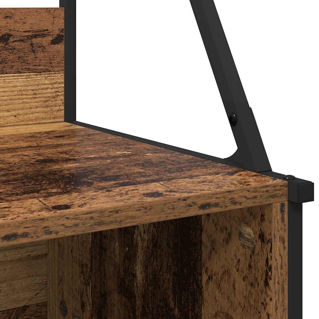 Kledingrek met plank Oud Hout 100 x 41 x 184 cm Bewerkt hout