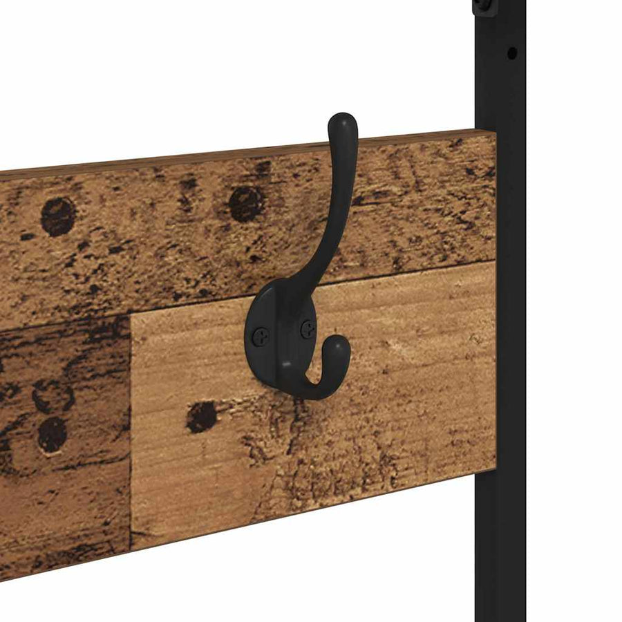 Kledingrek met plank Oud Hout 100 x 41 x 184 cm Bewerkt hout