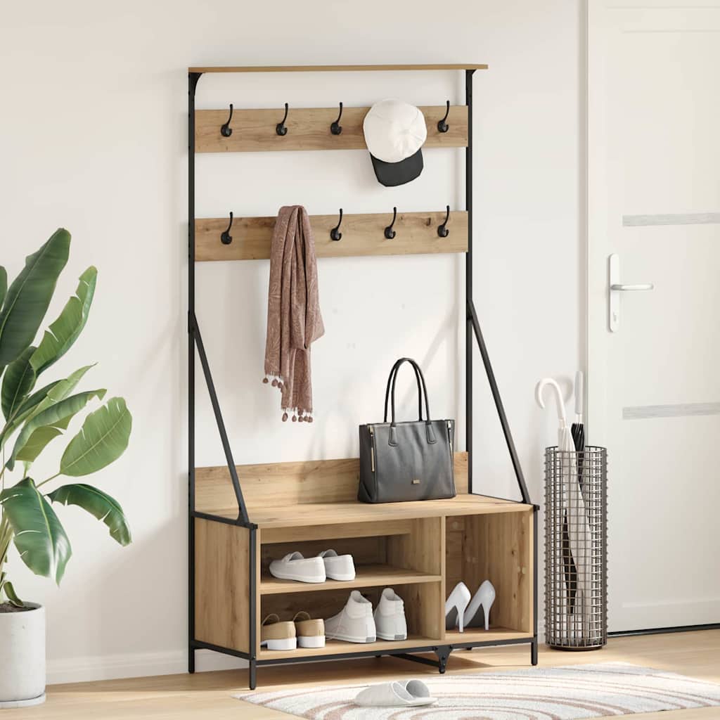 Kledingrek Artisan Eiken 100 x 41 x 184 cm Bewerkt hout