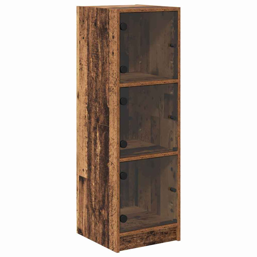 Highboard Oud Hout 35 x 37 x 109 cm Bewerkt hout