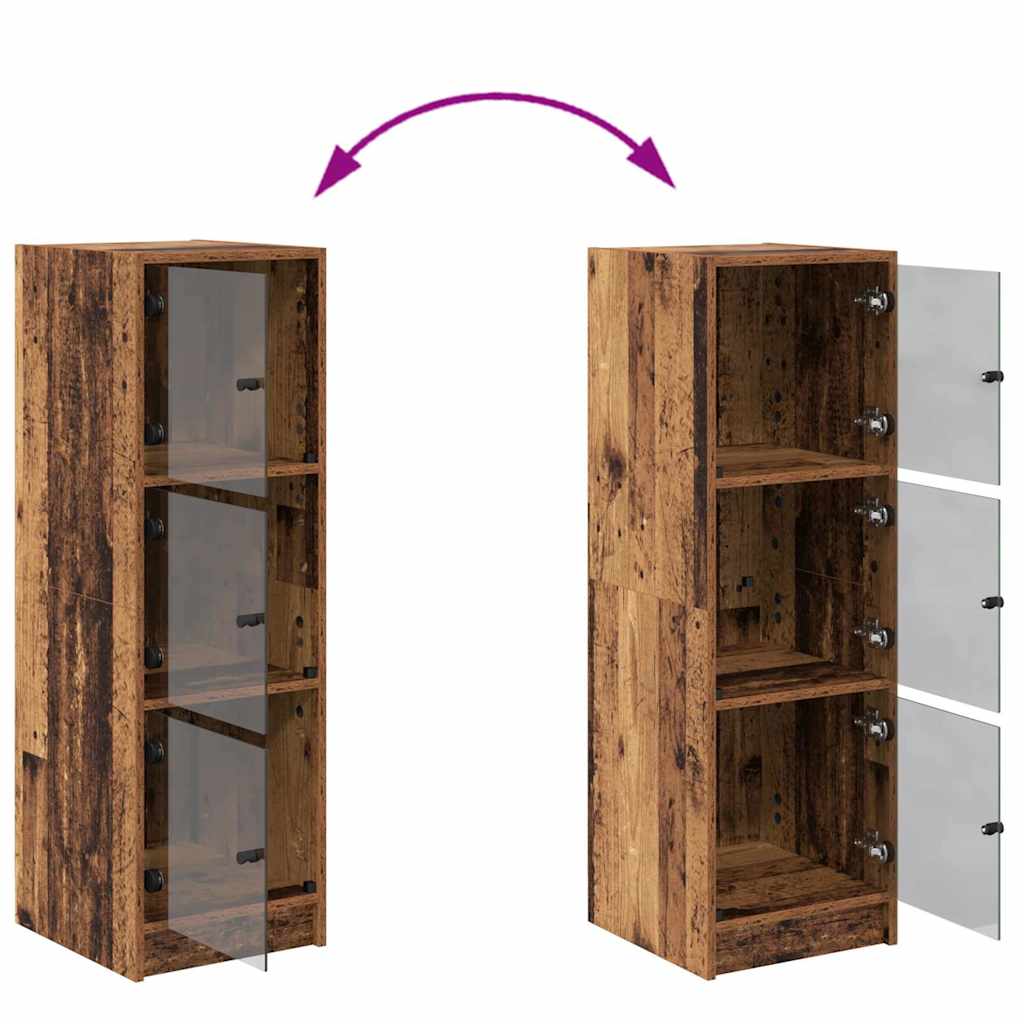 Highboard Oud Hout 35 x 37 x 109 cm Bewerkt hout