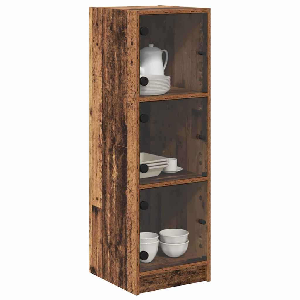 Highboard Oud Hout 35 x 37 x 109 cm Bewerkt hout