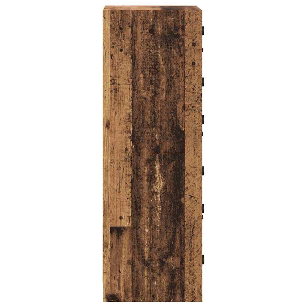 Highboard Oud Hout 35 x 37 x 109 cm Bewerkt hout