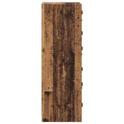 Highboard Oud Hout 35 x 37 x 109 cm Bewerkt hout