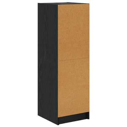 Highboard Zwart Eiken 35 x 37 x 109 cm Bewerkt hout