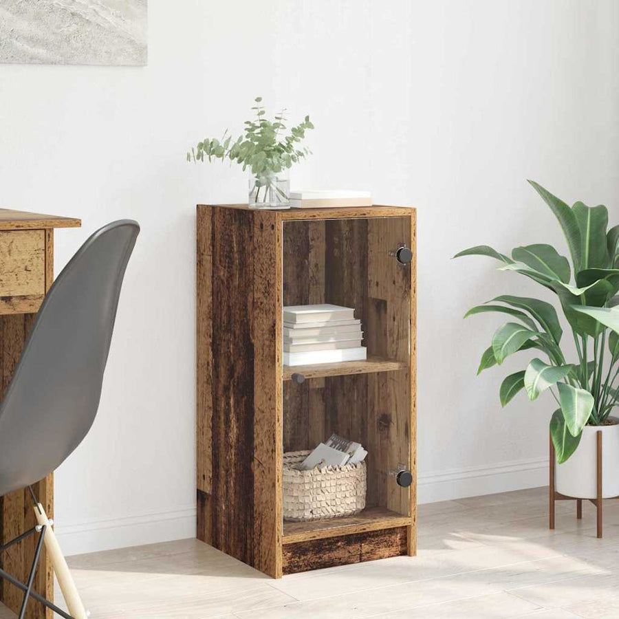 Dressoir Oud hout 35 x 37 x 76 cm Bewerkt hout