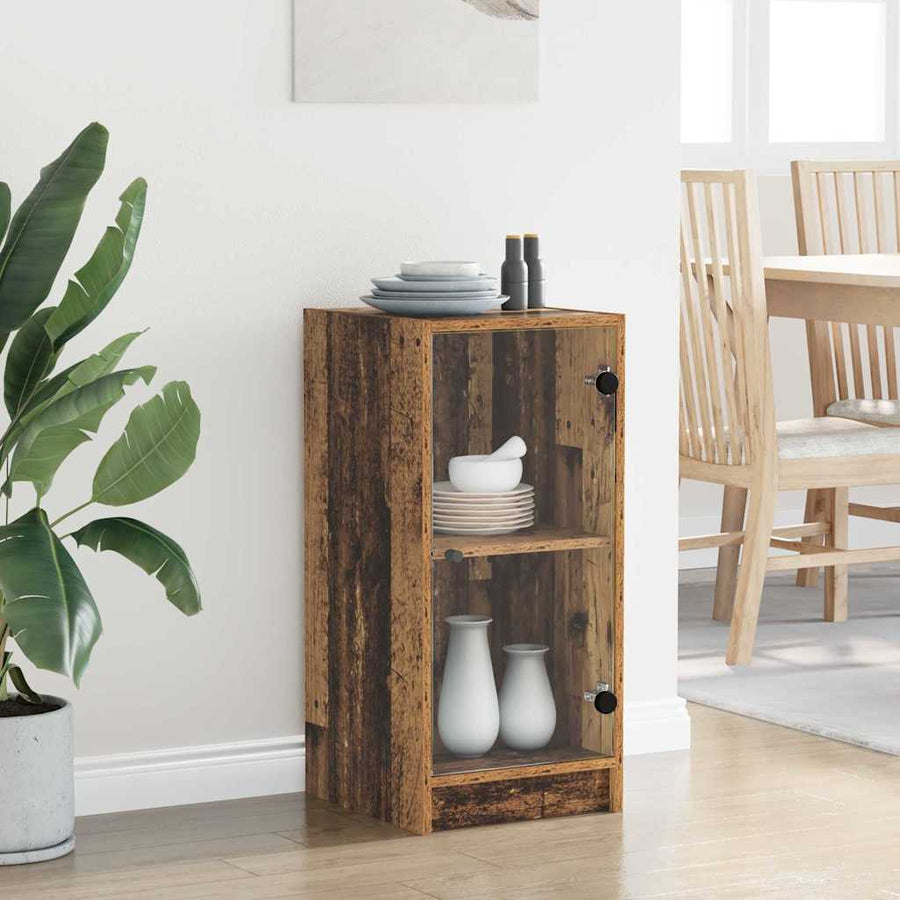 Dressoir Oud hout 35 x 37 x 76 cm Bewerkt hout