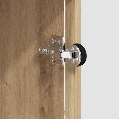 Dressoir artisanaal eikenkleurig 35 x 37 x 76 cm Bewerkt hout