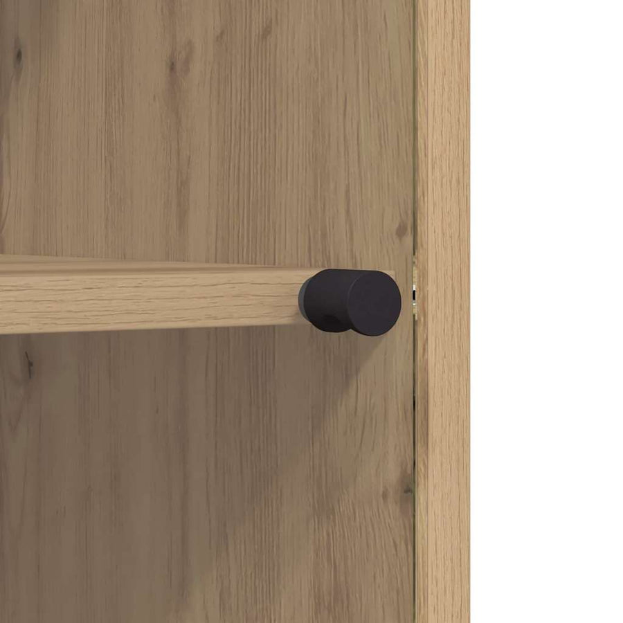 Dressoir artisanaal eikenkleurig 35 x 37 x 76 cm Bewerkt hout