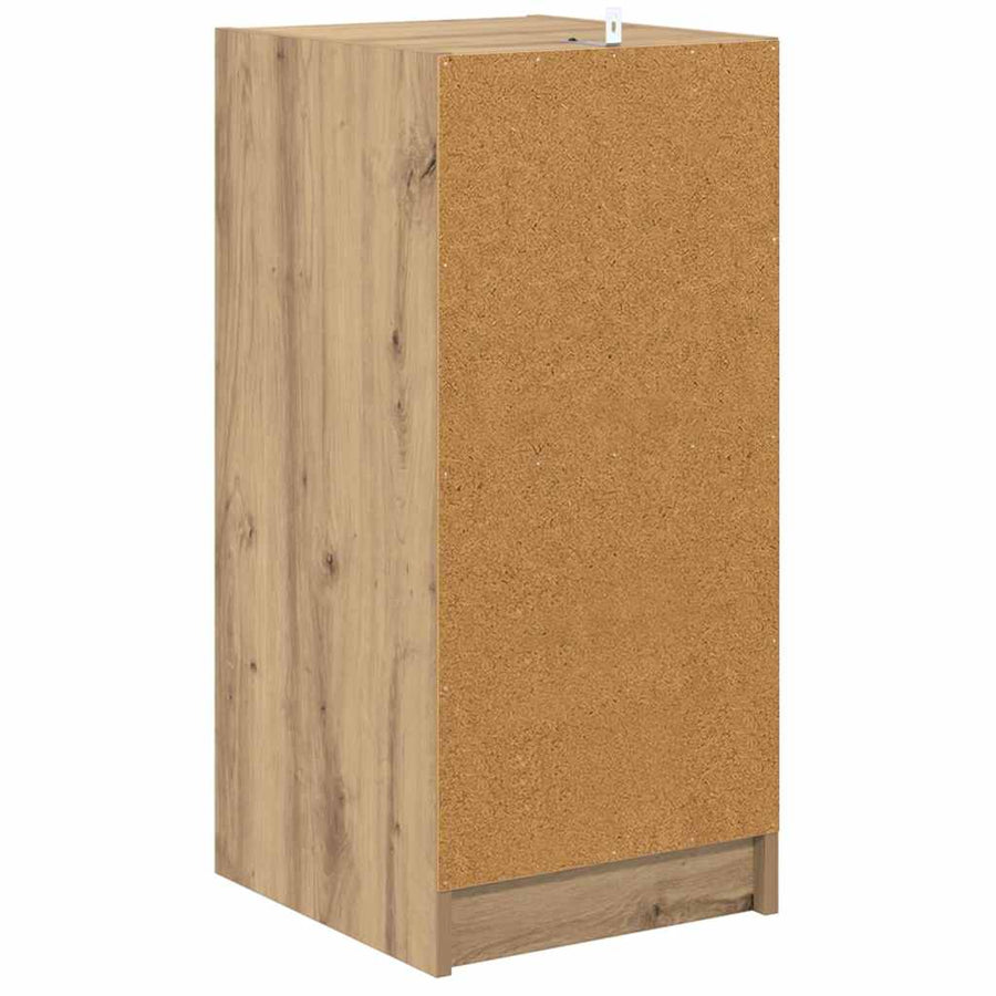 Dressoir artisanaal eikenkleurig 35 x 37 x 76 cm Bewerkt hout