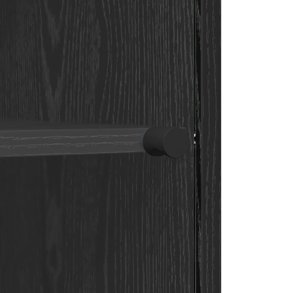 Dressoir Zwart eiken 35 x 37 x 76 cm Bewerkt hout