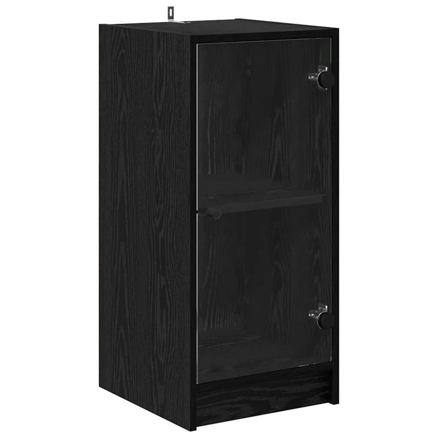 Dressoir Zwart eiken 35 x 37 x 76 cm Bewerkt hout