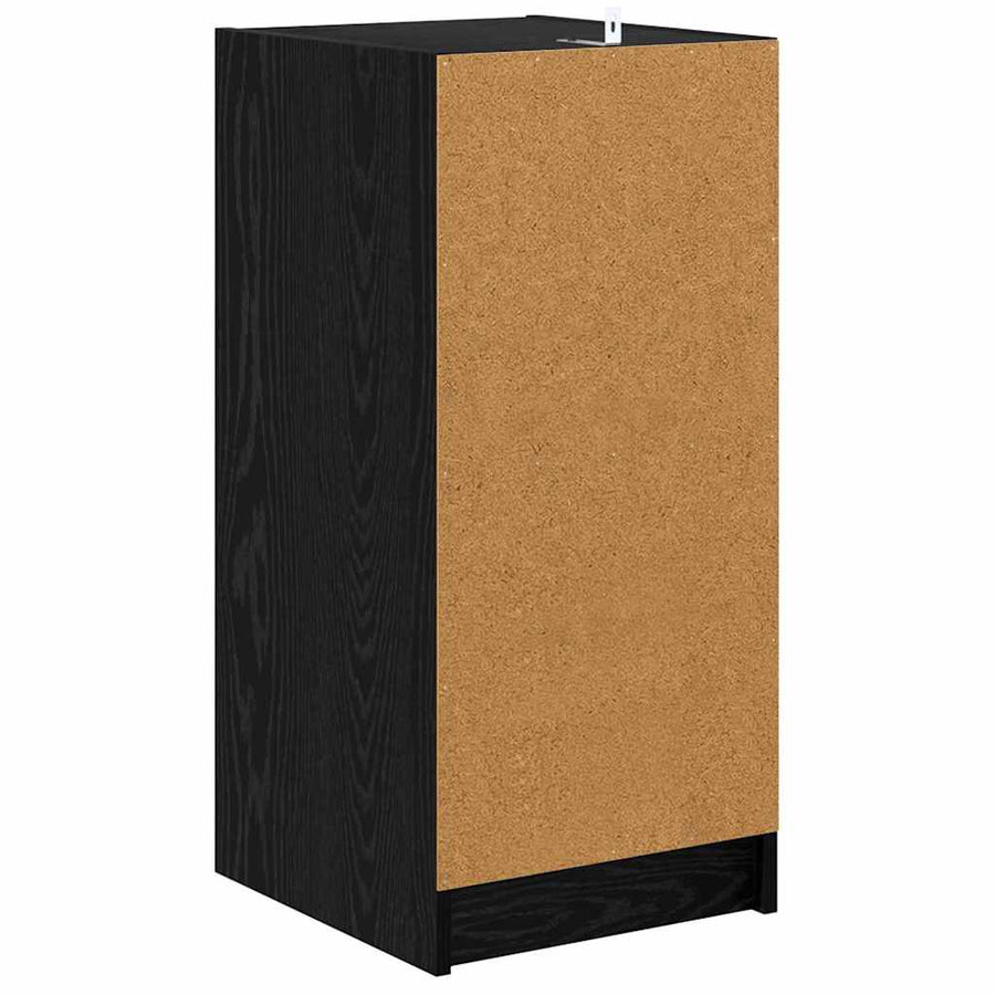 Dressoir Zwart eiken 35 x 37 x 76 cm Bewerkt hout