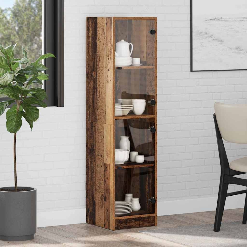 Highboard Oud Hout 35 x 37 x 142 cm Bewerkt hout