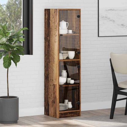 Highboard Oud Hout 35 x 37 x 142 cm Bewerkt hout