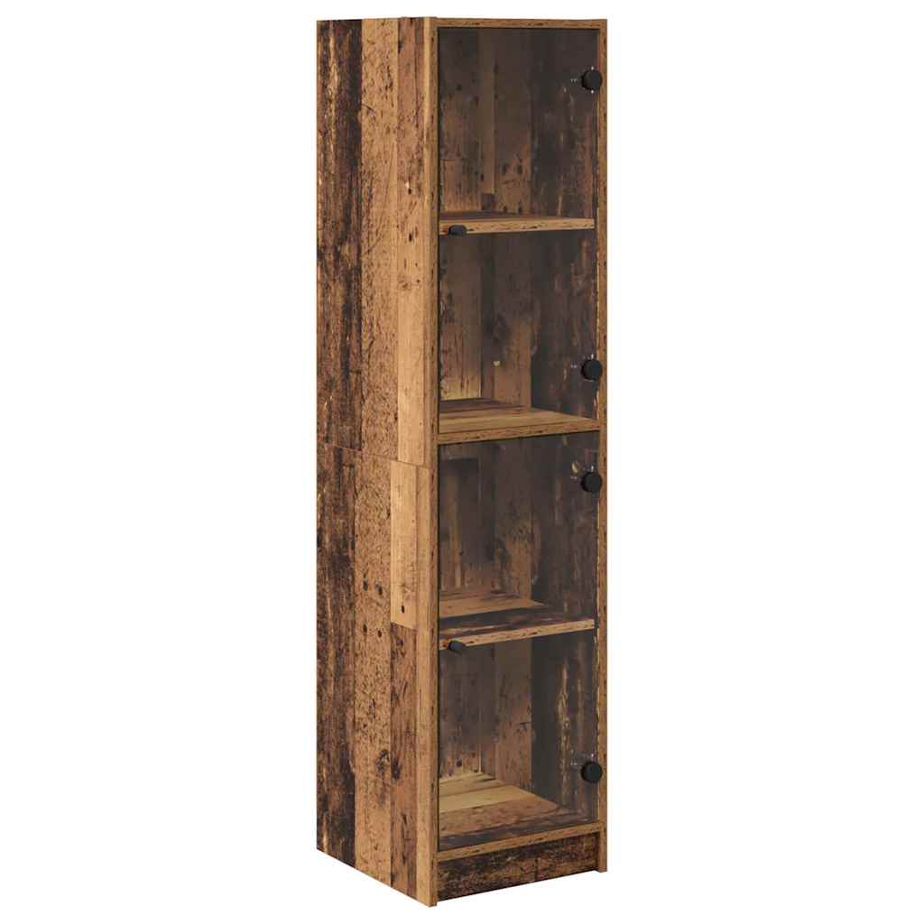 Highboard Oud Hout 35 x 37 x 142 cm Bewerkt hout