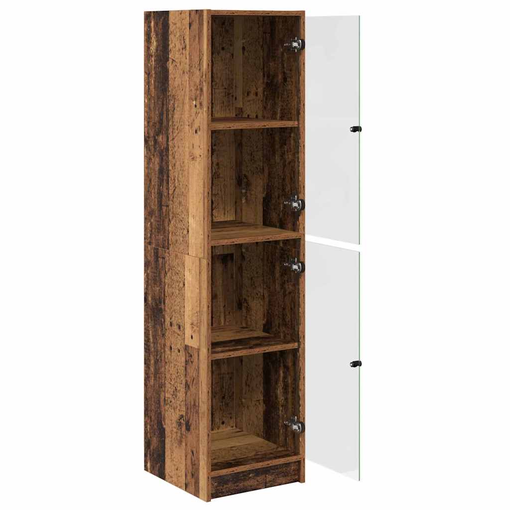 Highboard Oud Hout 35 x 37 x 142 cm Bewerkt hout