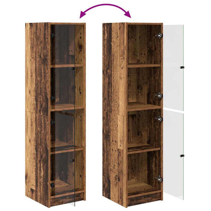 Highboard Oud Hout 35 x 37 x 142 cm Bewerkt hout