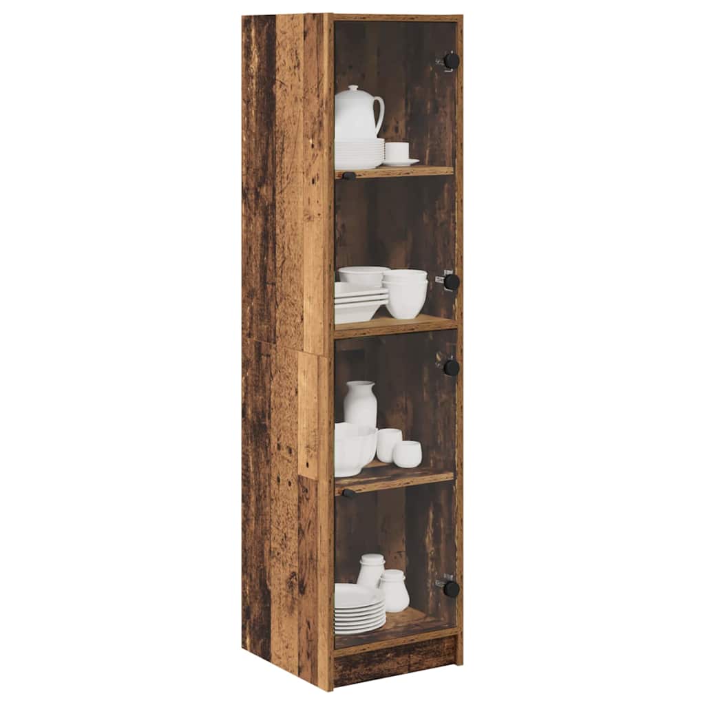 Highboard Oud Hout 35 x 37 x 142 cm Bewerkt hout