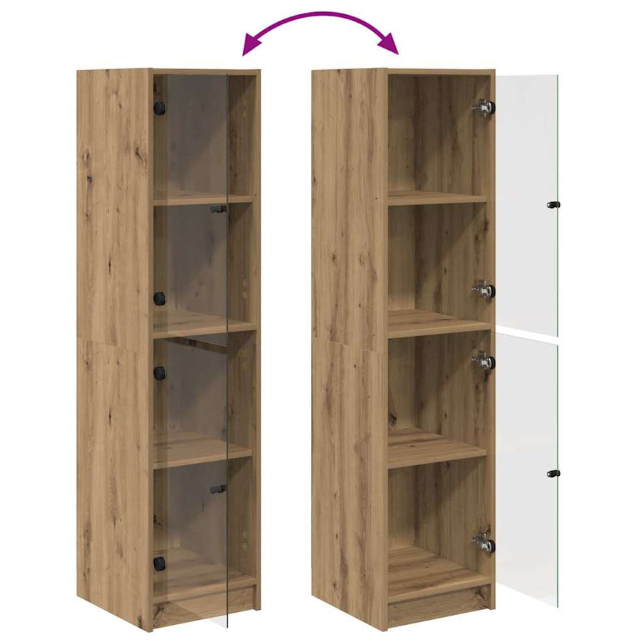 Highboard Artisan Eiken 35 x 37 x 142 cm Bewerkt hout