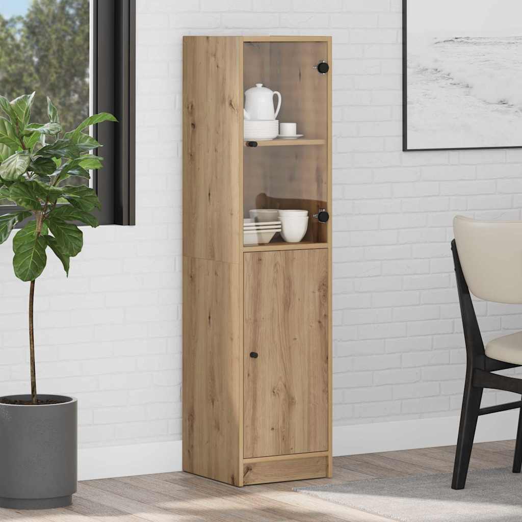 Highboard Artisan Eiken 35 x 37 x 142 cm Bewerkt hout