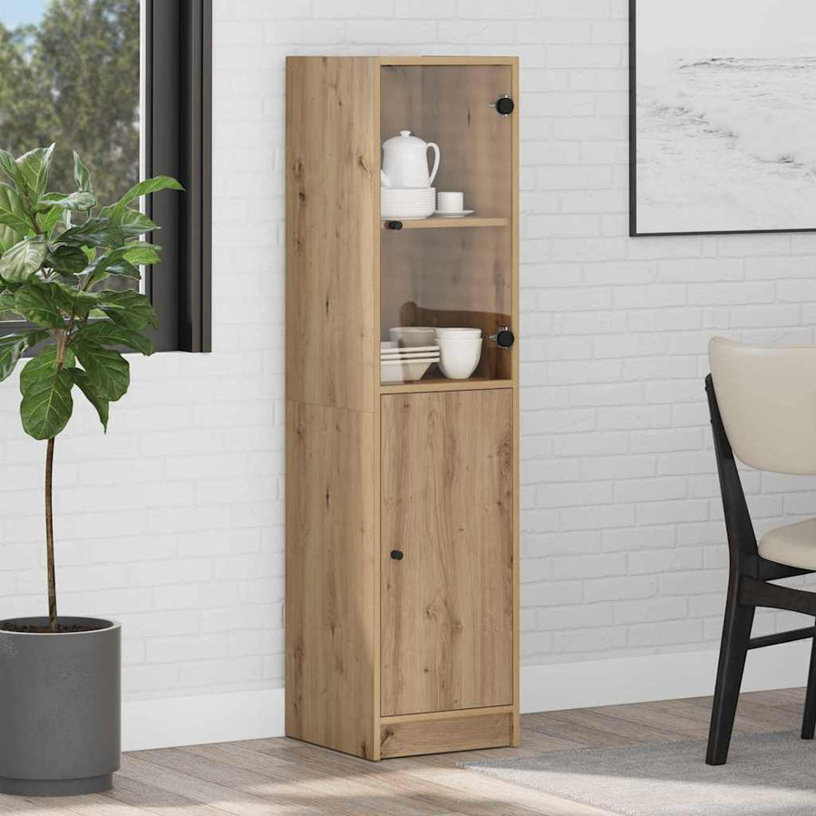 Highboard Artisan Eiken 35 x 37 x 142 cm Bewerkt hout